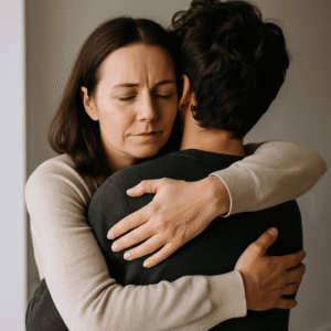 mom and son reunited